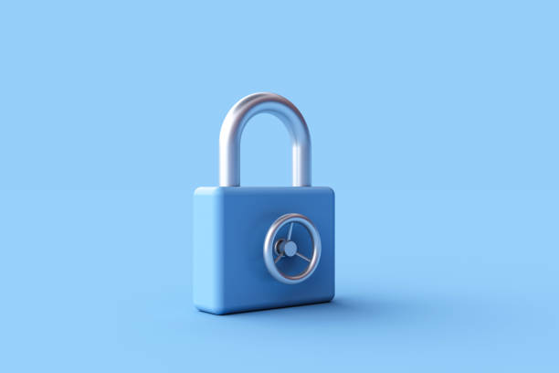 3D rendering lock with a safe handle. Three Dimensional, Lock, Locking, Padlock, Icon Close Business Bank Accounts stock pictures, royalty-free photos & images