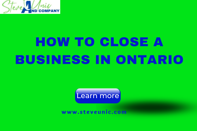 How To Close A Business In Ontario