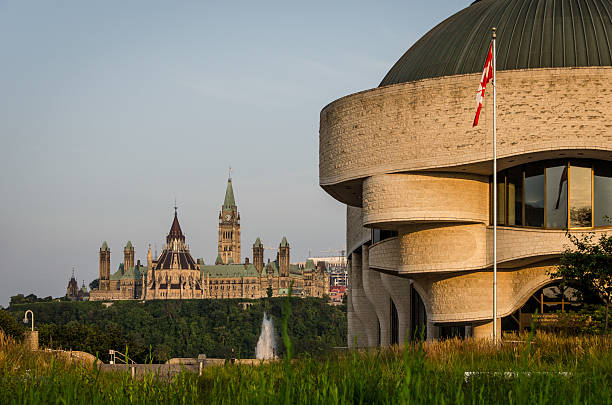 Parliament of Canada as seen from the History Museum Parliament of Canada as seen from the Canadian Museum of History (Canadian Museum of Civilization) Nigerian embassy in ottawa,CANADA stock pictures, royalty-free photos & images